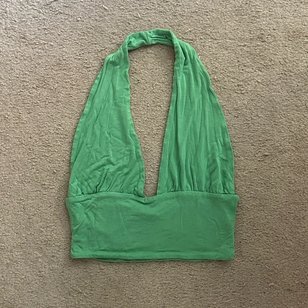 NWOT Cotton On green halter top